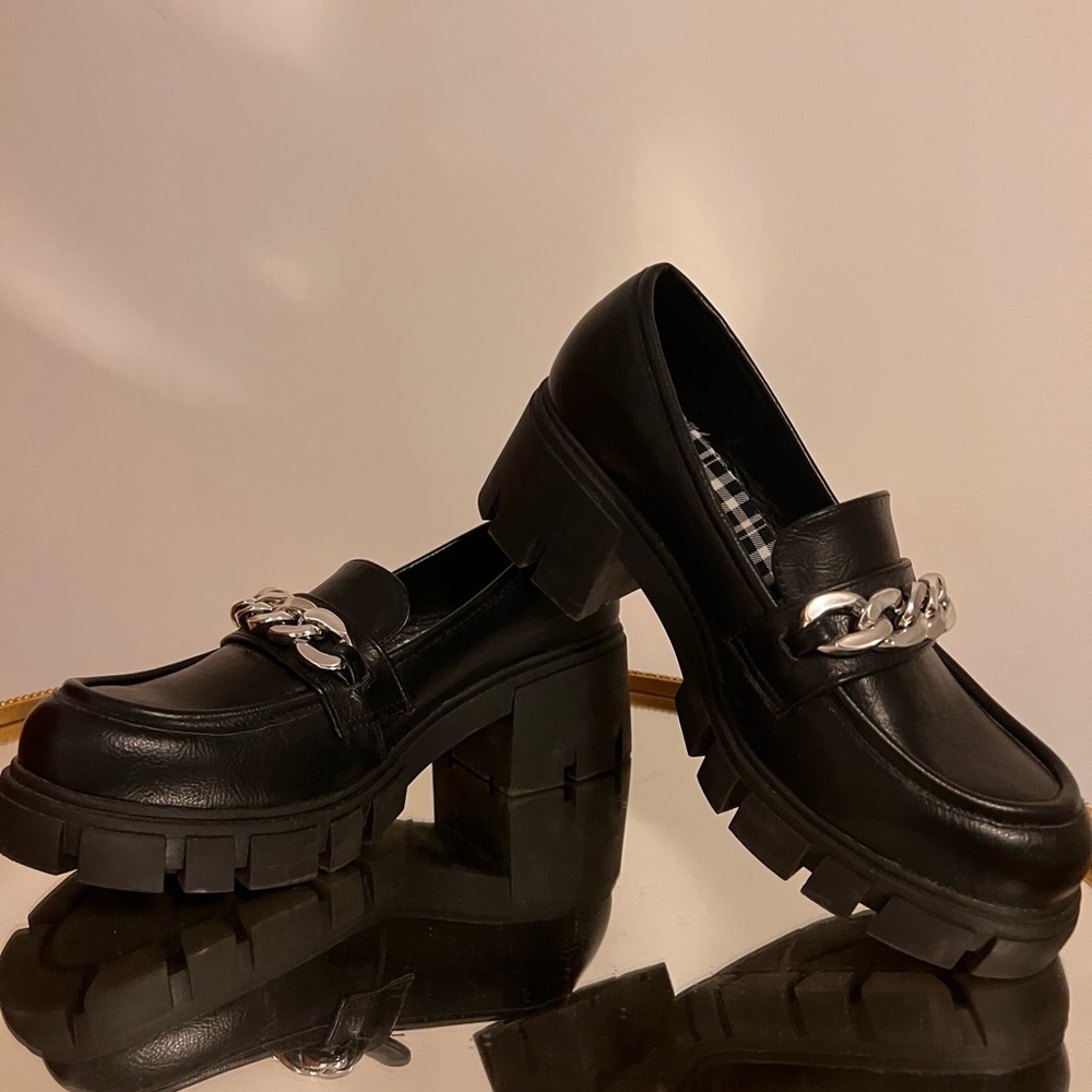 Dirty Laundry black loafers.